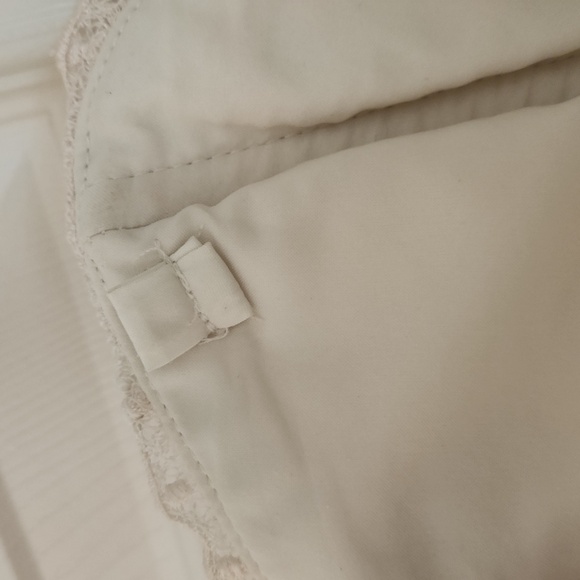 Betsey Johnson Cream Mini Dress with Lace Hem - Picture 6 of 7